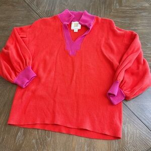 Emily McCarthy Lolli Sweater Pink Orange colorblock